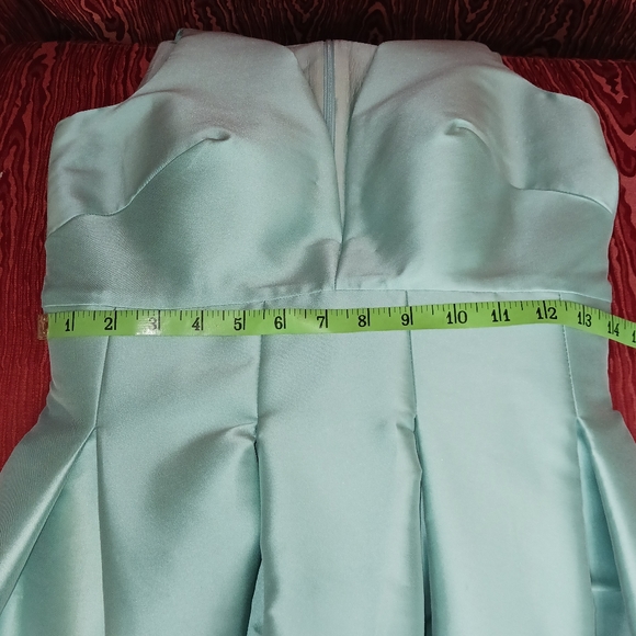 SACHIN & BALI Samira Long 2 Pockets Sequin Mint Turquoise Gown Women's Sz 2 - Picture 14 of 16